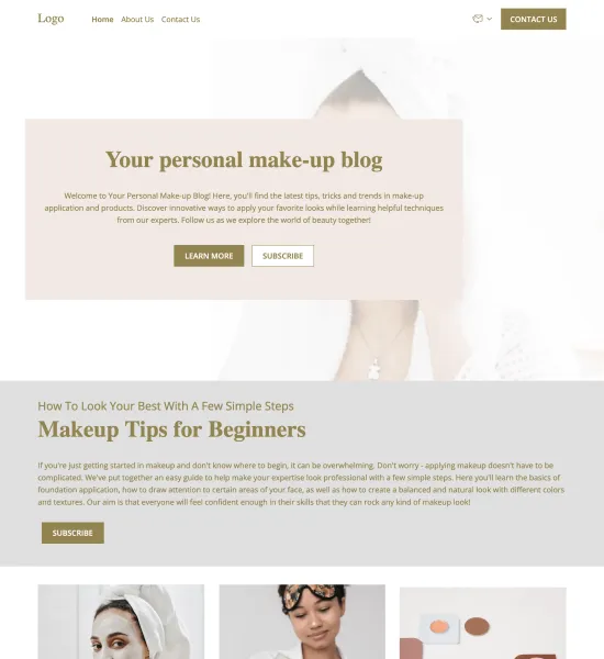 makeup video blog template preview