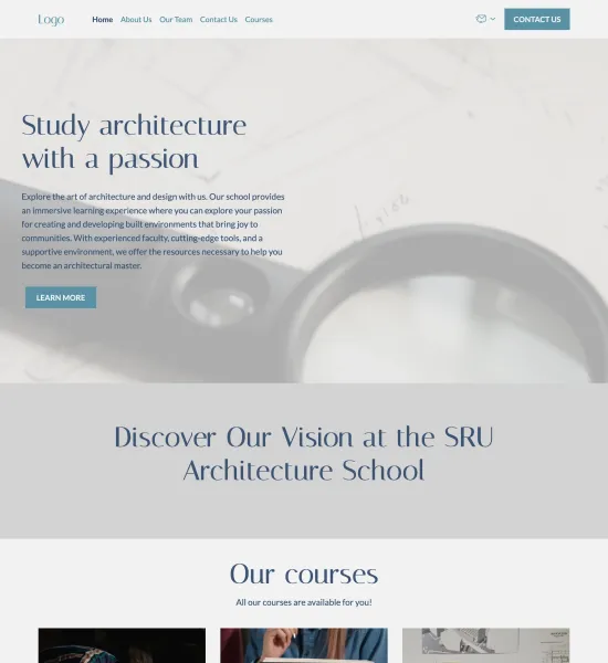 architecture school template preview