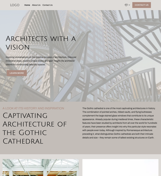 architecture blog template preview