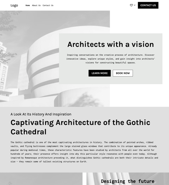 architecture blog template preview