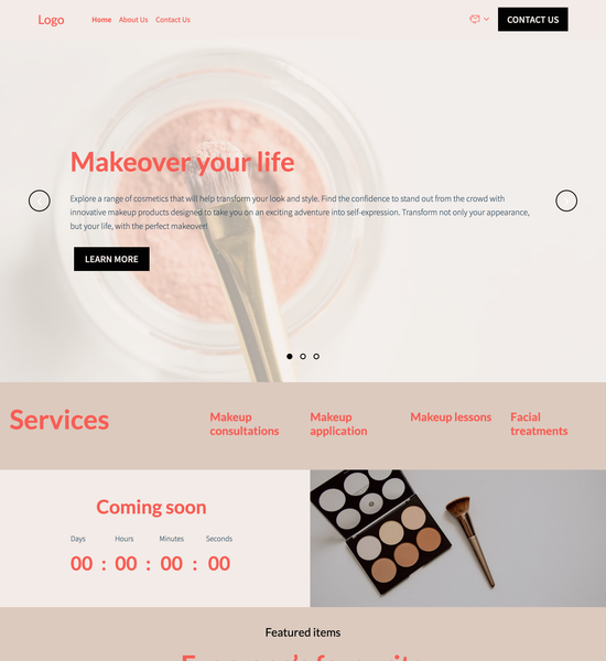 makeup store template preview