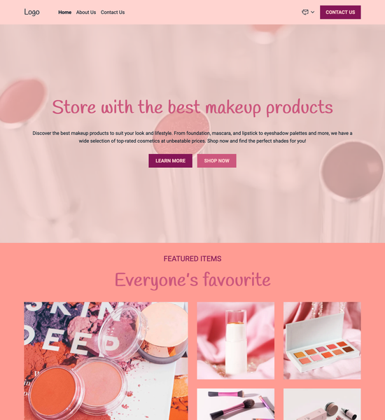 makeup store template preview