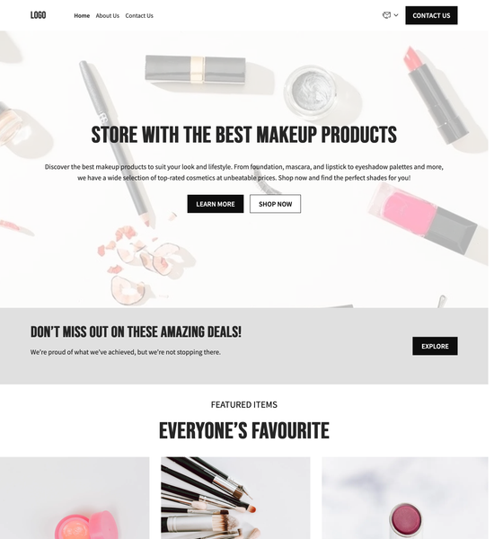 makeup store template preview