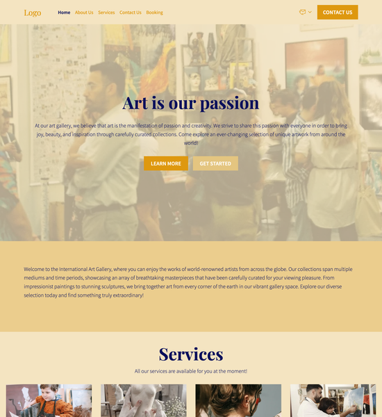 art gallery template preview