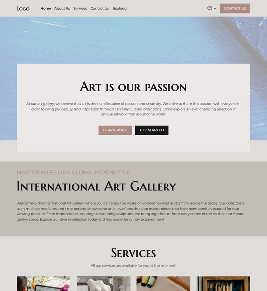 art gallery template preview