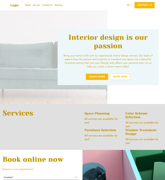 interior designer template preview