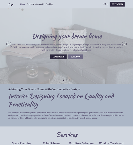 interior designer template preview