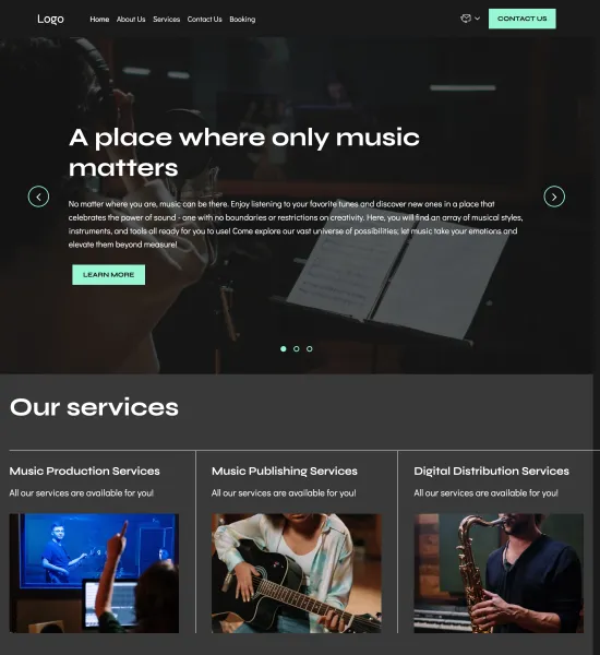 music business template preview