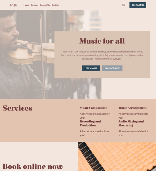 musician template preview