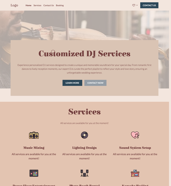 event DJ template preview