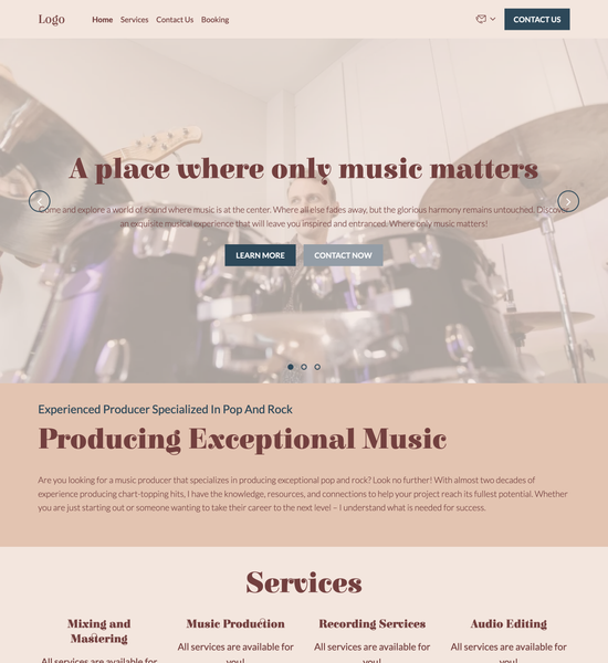 music producer template preview