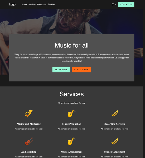 music producer template preview