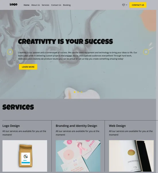 graphic design studio template preview