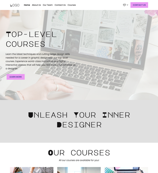 graphic design school template preview