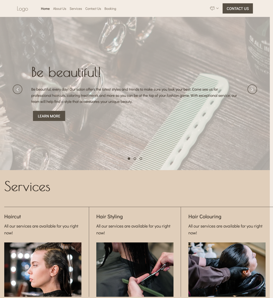 hair salon template preview