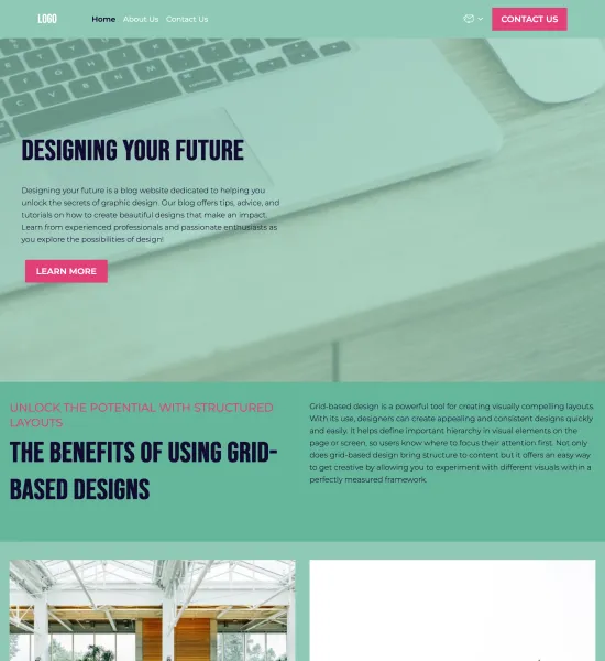 graphic design blog template preview