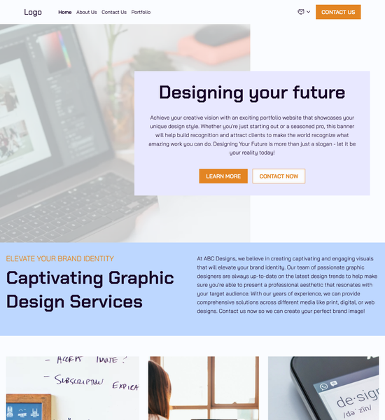 graphic design portfolio template preview