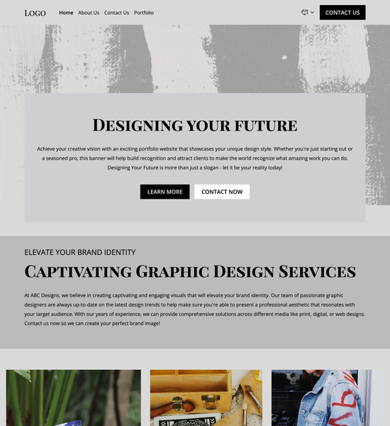 graphic design portfolio template preview