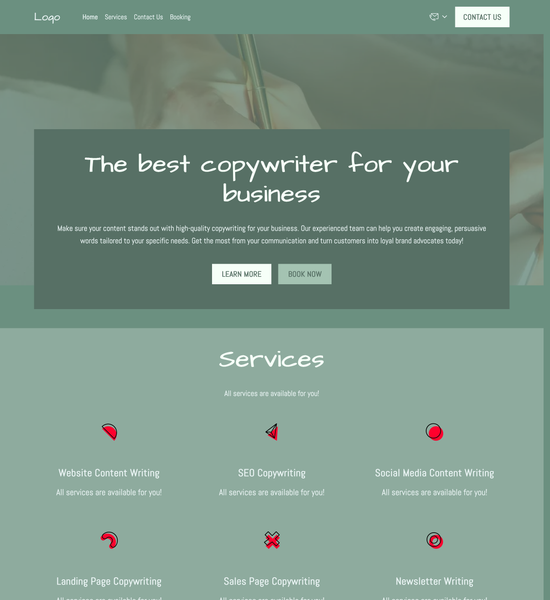 copywriter template preview