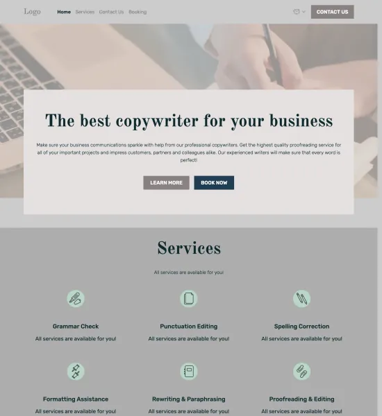 proofreader template preview