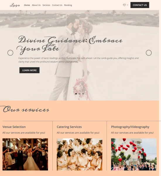 wedding agency template preview