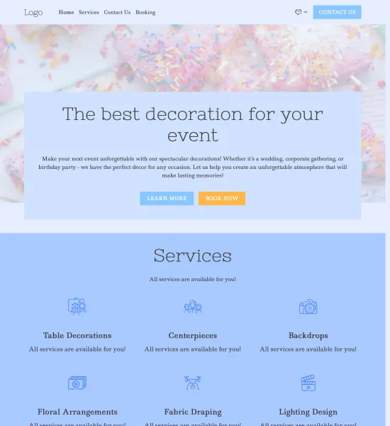 event decorator template preview