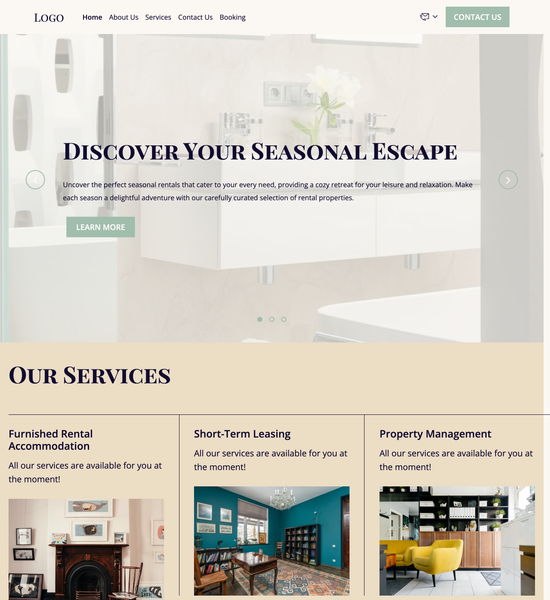 apartment rental agency template preview