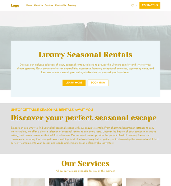 apartment rental agency template preview