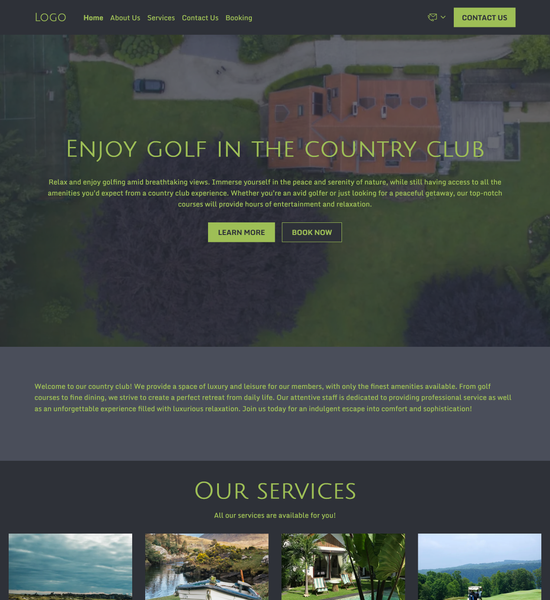 country club template preview