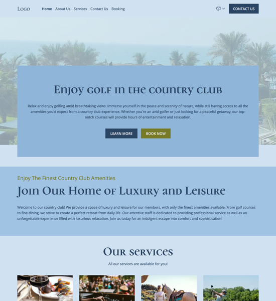 country club template preview