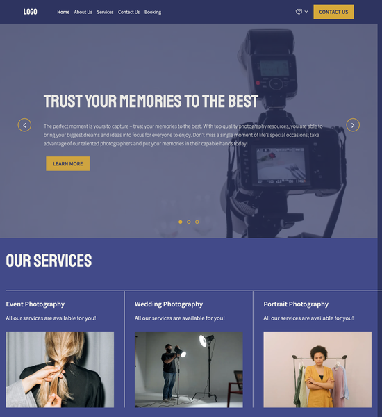 photography agency template preview