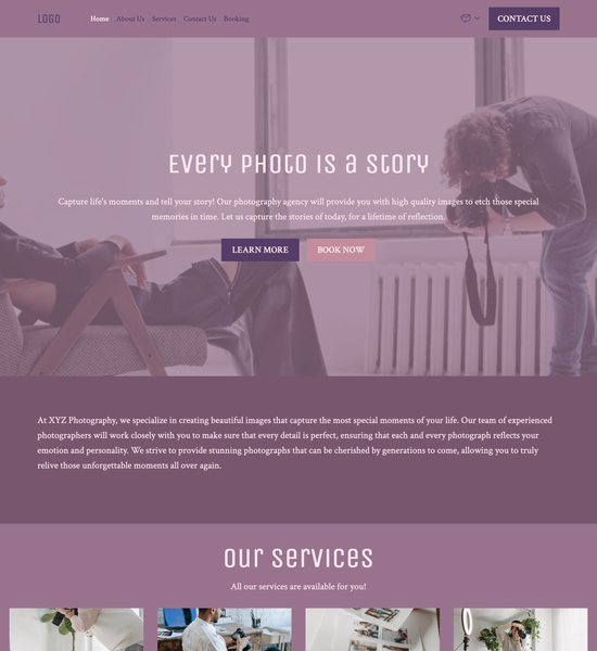 photography agency template preview