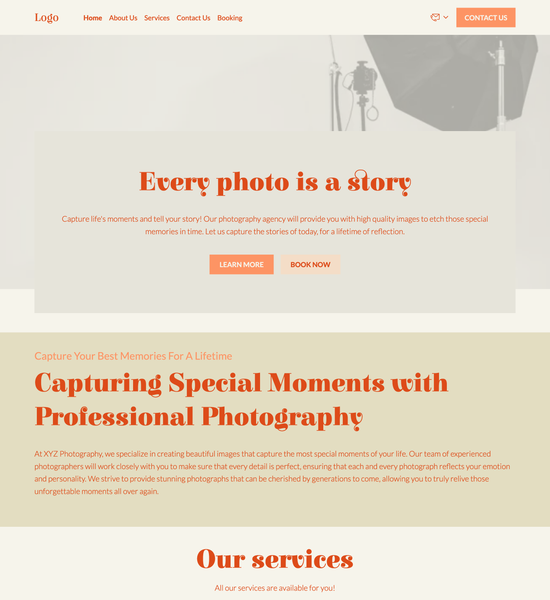 photography agency template preview