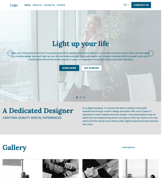 personal portfolio template preview