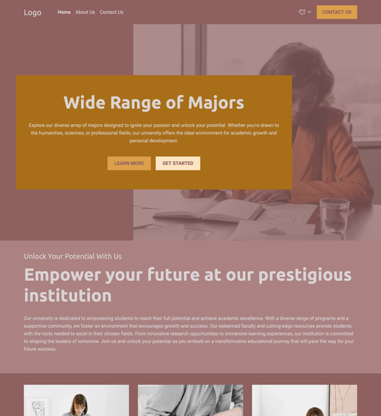 personal blog template preview