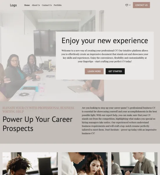 business CV template preview