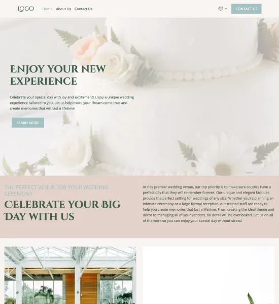 wedding website template preview