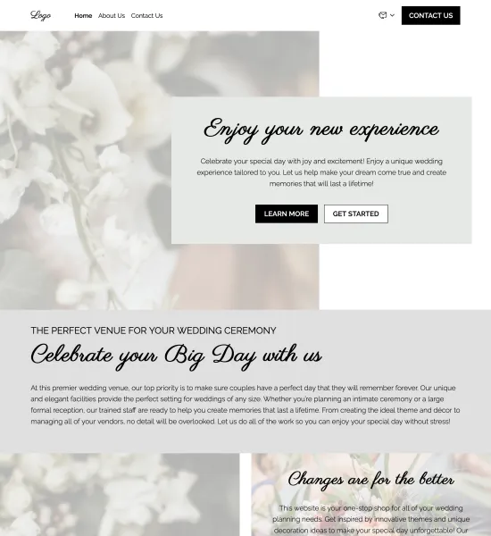 wedding website template preview