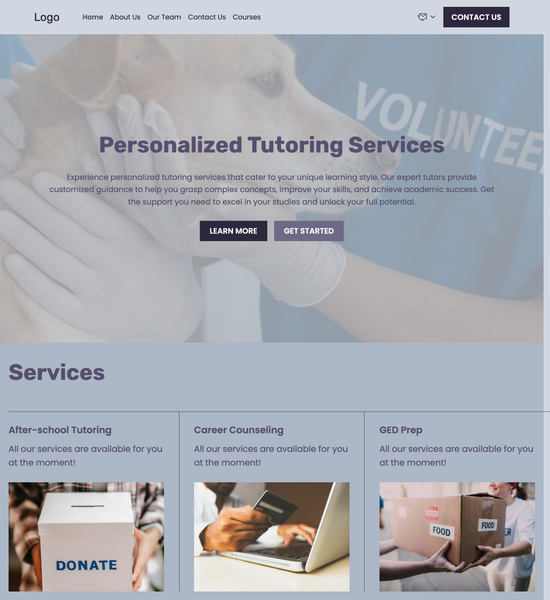 education non-profit organization template preview