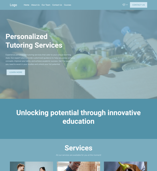 education non-profit organization template preview