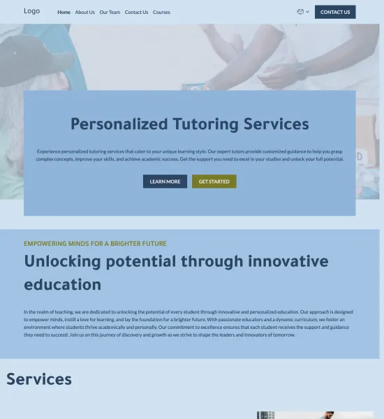 education non-profit organization template preview