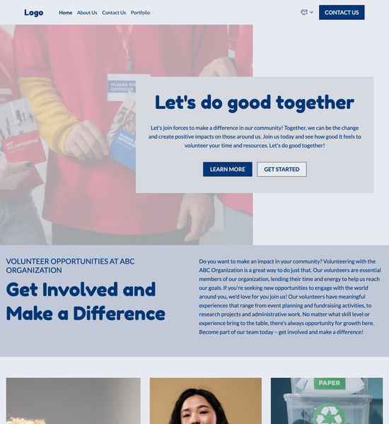 volunteer template preview