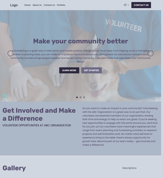 volunteer template preview