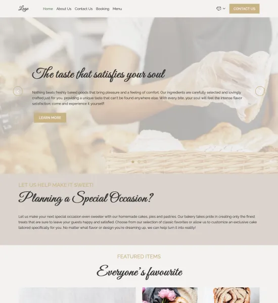 bakery template preview