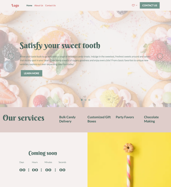 candy store template preview