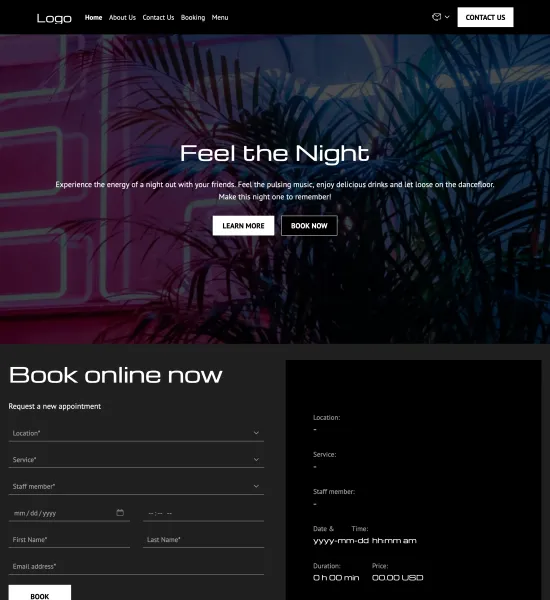 nightclub template preview