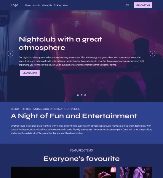 nightclub template preview