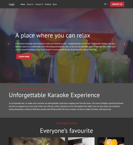 karaoke bar template preview