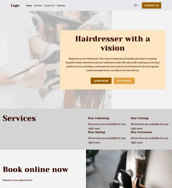 hairdresser template preview