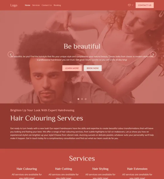 hairdresser template preview